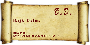 Bajk Dalma névjegykártya